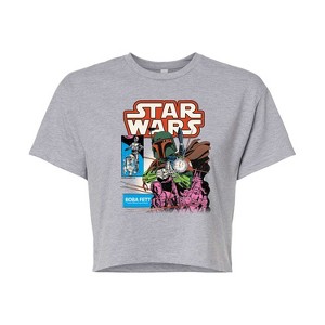 Women's - Star Wars - Boba Fett Comic Cover Cropped Graphic T-Shirt - 1 of 4