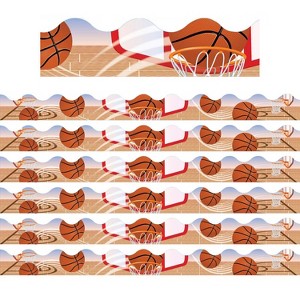 Eureka® Basketball Deco Trim®, 37 Feet Per Pack, 6 Packs - 1 of 2