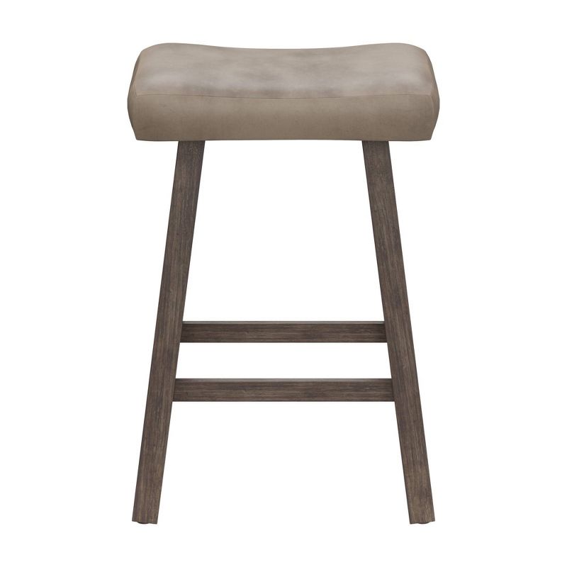 26&#34; Saddle Wood Backless Counter Height Barstool Rustic Gray - Hillsdale Furniture, 5 of 13