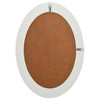 Aghana Digitals Baroque Style Oval Wall Mirror, 19.7x27.6in White Natural Wood with Antique Finish - 4 of 4