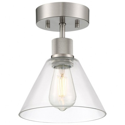 Access Lighting Port Nine 1 - Light Flush Mount in  Brushed Steel