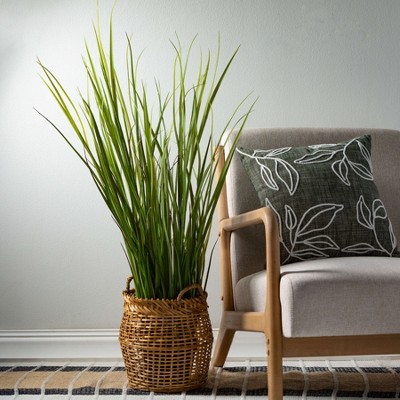 48" Green Artificial Potted Grass Plant