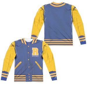 Men's Riverdale Varsity Jacket (Front Back Print) Long Sleeve Costume T-Shirt - 1 of 4