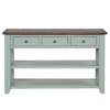 Lyngins Vintage American Console Table with 3 Drawers+2 Lower Shelves, Solid Pine Frame, Distressed Wood Grain Entryway Table, Entryway Sofa Table - 3 of 4