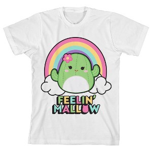 Squishmallows Maritza Feelin' Mallow Crew Neck Short Sleeve White & Green Ombre Youth Boy's T-shirt - 1 of 3
