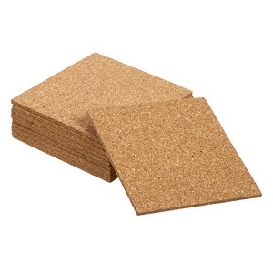 Unique Bargains Thickened Cork Self-Adhesive Kitchen Coasters for Tableware - 1 of 4