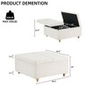 Leather Storage Ottoman Coffee Table with Lift Top - 2 of 4