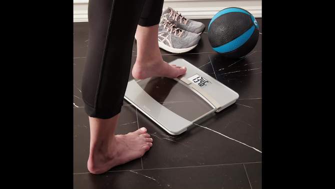 Glass Body Composition Personal Scale Gray/Clear - Taylor, 2 of 12, play video