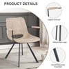 Sapphtopaz Modern Dining Chairs Set of 2 with Hollow Backrest Upholstered Arm Chairs with Metal Legs Kitchen Chair for Dining Room, Living Room - 2 of 4