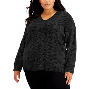 Calvin Klein Womens Chain Stitch Pullover Sweater - 1 of 1