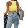 Nlife Womens Western Sparkly Fringe Sleeveless Crop Tops Cowgirl Going Out Cropped Tank Tops with Glitter Tassel - 3 of 4