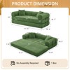 Dolonm Foldable Convertible Sofa Bed, Boneless Compression Mattress, Corduroy Sofa with Fixed Frame, Used for Living Room, Bedroom,Olive Green - 2 of 4