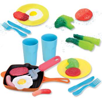Kidzlane Kitchen Play Food and Dishes Set - 22 Pieces