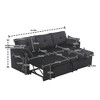 NicBex Velvet Sleeper Sectional Sofa,L-Shaped Couch with Reversible Storage Chaise for Living Room,Apartment,Office,Black - 2 of 3