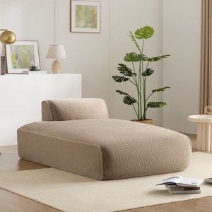 Oversized Modular Sofa Upholstered Sofa Sleeper Sofa, No Assembly Needed, Fully Compressed, Khaki-ModernLuxe - 1 of 4
