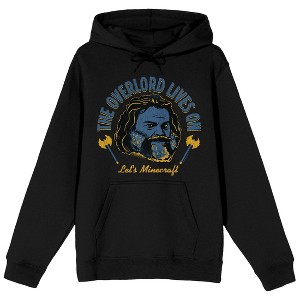 Minecraft The Overlord Lives On Adult Black Long Sleeve Hoodie - 1 of 3