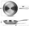 KOCH SYSTEME CS Stainless Steel Pan, 10inch/12inch Tri-Ply Stainless Steel Frying Pan with Stay-Cool Handle, Sliver - 3 of 4