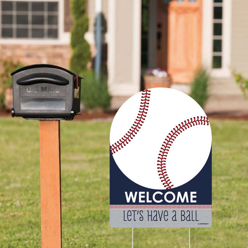 Big Dot of Happiness Batter Up - Baseball - Party Decorations - Birthday Party or Baby Shower Welcome Yard Sign, 2 of 9