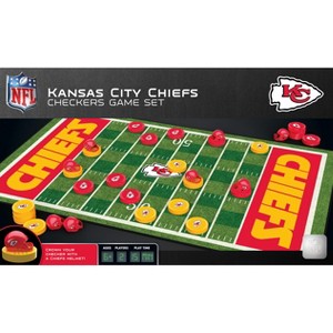 MasterPieces Officially licensed NFL Kansas City Chiefs Checkers Board Game for Families and Kids ages 6 and Up - 1 of 4