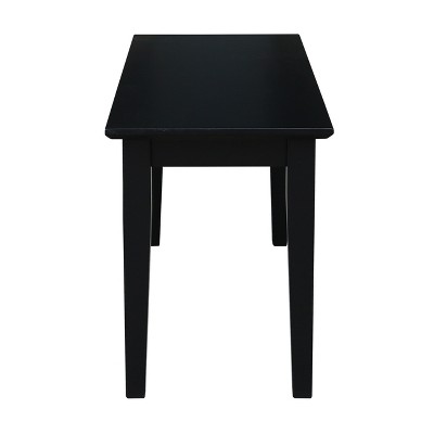 39" Black Solid Wood Shaker Style Bench