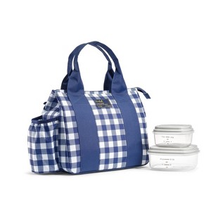 Fit & Fresh Sanibel Lunch Bag - Navy Gingham - 1 of 4
