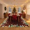 Christmas Area Rugs for Living Room Bedroom Xmas Themed Plaid Festival Winter Decorations Rugs Soft Foldable Accent Rug - 2 of 4