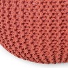 Nahunta Modern Knitted Cotton Round Pouf - Christopher Knight Home - 4 of 4