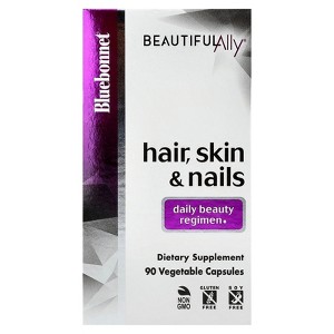 Bluebonnet Nutrition Beautiful Ally®, Hair, Skin & Nails, 90 Vegetable Capsules - 1 of 3