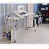 Overbed Table with Wheels, 47.24 in Laptop Desk Cart, Table Over The Bed Table Adjustable Height and Length for Hospital and Home use - 4 of 4