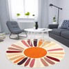 Luxurious Pearl Velvet Rug with Scorching Sun Print, Foldable, Non-Slip, Kid & Pet Friendly, Easy Care for High-Traffic Areas - 4 of 4