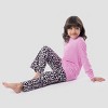 Fruit of the Loom Girls Long Sleeve Fleece Pajama Set, 2-Piece, Sizes 4-16 - 2 of 4