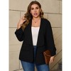 Womens Plus Size Blazers Business Casual Knit Blazer for Work Long Sleeve Shawl Lapel Blazer Suit Jackets - 4 of 4