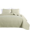 FIONECA Oversized 3 Piece Quilted Bedspread Set Includes Bedspread Matching Shams For Versatile Bedroom Styling - 2 of 4