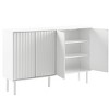 TIRAMISUBEST White Minimalist Shoe Cabinet with 5 Wood Legs - Mobile Storage Organizer for Entryway or Bedroom - 4 of 4
