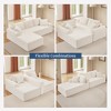 Modular Corduroy Chaise Lounge Sofa with Arched Armrests, Sectional Sofa with Non Slip and 3 Back Cushions, Living Room Sofa with Right Chaise-Koiai - 3 of 4
