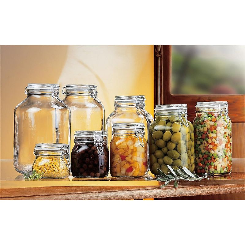 Bormioli Rocco Fido Clear Glass 5 Piece Canning Jar Set, 4 of 9