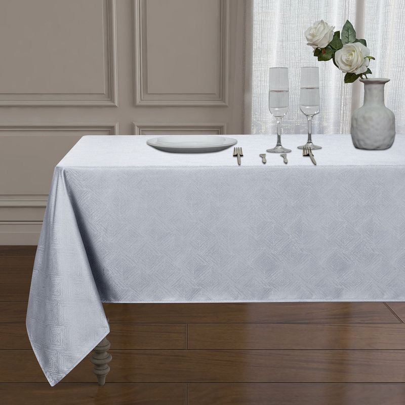 Kate Aurora Diamond Textured Spill And Stain Proof All Purpose Fabric Tablecloth, 2 of 5