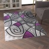 Emma and Oliver Contemporary Abstract Geometric Olefin Accent Rug in Gradient Shades with Natural Jute Backing - 3 of 4