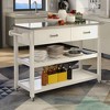 Kicthen Cart with Two Drawers and Two Opening Shelves - 2 of 4
