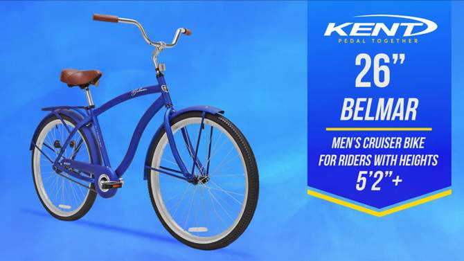 Kent Men&#39;s Belmar 26&#34; Cruiser Bike - Deep Blue, 2 of 15, play video