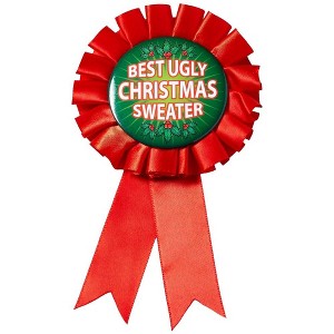 Forum Novelties Women's Award Ribbon For Ugliest Christmas Sweater - 1 of 3