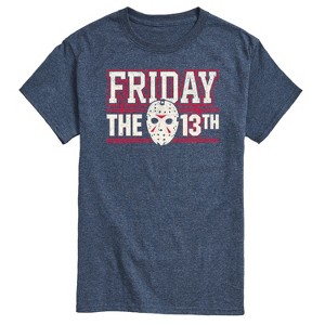 Men's - Friday the 13th - Jason Mask Collegiate Short Sleeve Graphic T-Shirt - 1 of 4