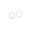 Slickblue Gold Twisted Hoop Earrings, Matte Finish, 1.4" Round Shape, Stylish Fashion Accessory - 3 of 3