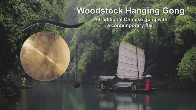 Woodstock Wind Chimes Signature Collection, Woodstock Hanging Gong, 17" Wind Gong WCBHG, 2 of 9, play video