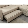 82.30" Convertible L-Shaped Sleeper Sectional Sofa with Pull-Out Bed & Storage Seat - 4 of 4