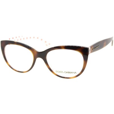 Dolce & Gabbana Womens Cat Eye Eyeglasses Havana 51mm : Target