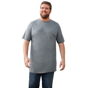 Boulder Creek by KingSize  Heavyweight Longer-Length Pocket Crewneck T-Shirt - 1 of 4