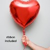 4E's Novelty 15 Pack 18" Heart Foil Balloons - Heart Shaped Balloons Foil, White, Red and Pink Valentines Day Balloons - 2 of 3