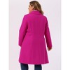 Agnes Orinda Women's Plus Size Winter Single Breasted Outfits Utility Belted Fashion Overcoats - 4 of 4