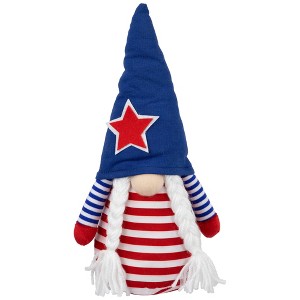 Northlight Americana Girl Gnome with Braids - 10.5" - Red and Blue - 1 of 4